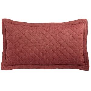 Pottery Barn Kind Size Belgian Flax Linen Diamond Quilted Sham 36” x20”